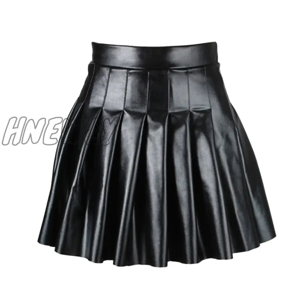 xsrrr Black Pleated A-Line Women Mini Skirts High Waist Female Skirt Spring Streetwear Solid All-Match Casual Lady Bottom