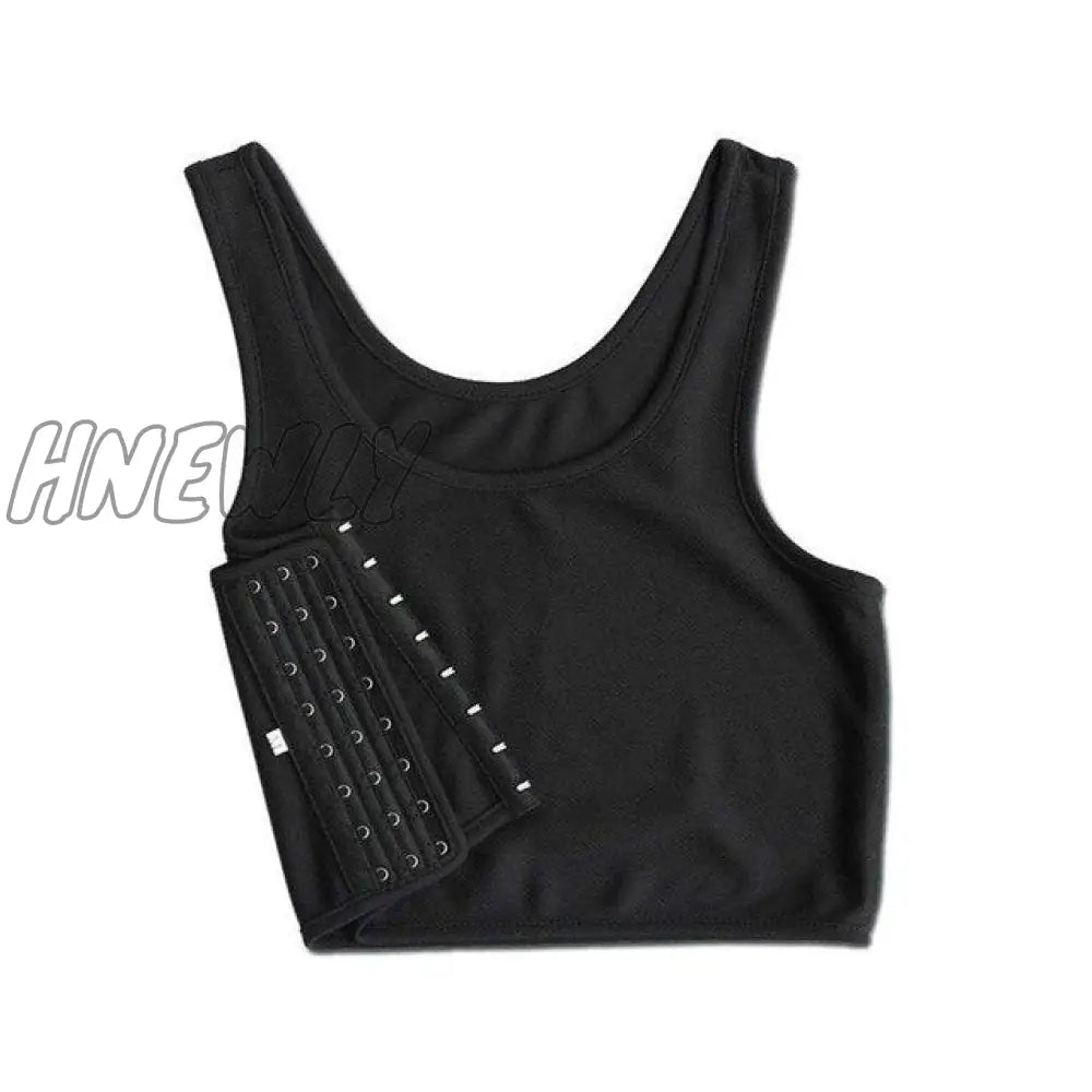 Hnewly Breathable Les Lesbian Undershirt Tomboy Buckle Short Chest Binder Summer Cos Bra Vest Sports Underwear Comfortable Sport Vest