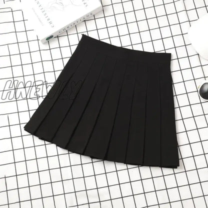 Hnewly Brown Skirt Ladies Summer Clothes Women's High Waist Harajuku Korean Style Black Mini Pleated Skirt For School Girl Uniform