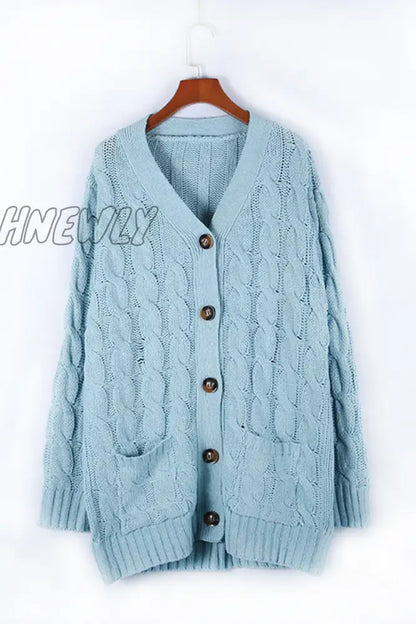 xsrrr - Casual Solid Split Joint Buckle Cardigan Collar Tops(5 colors)