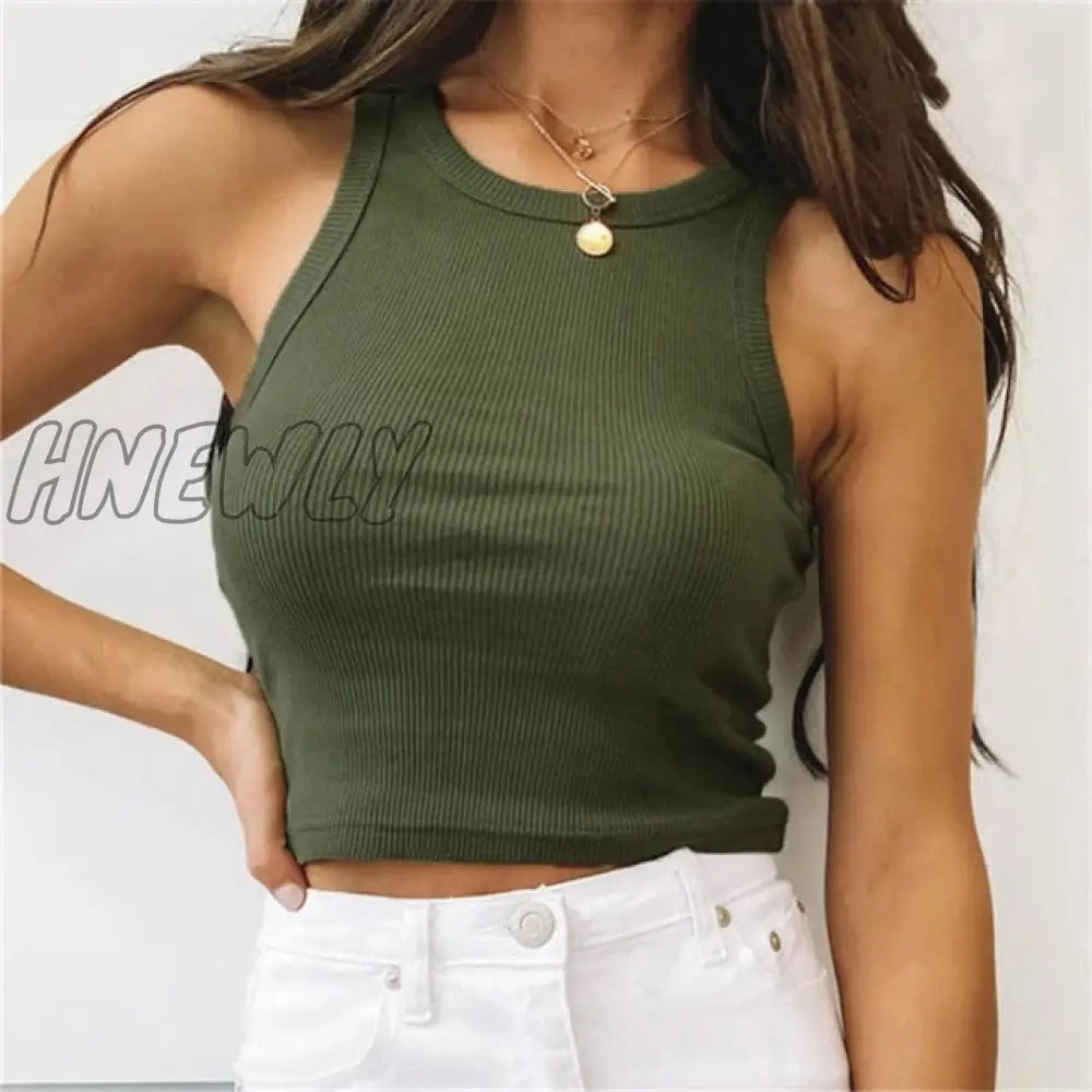 xsrrr Casual Sport Tank Tops Women Stretchy Summer Ribber Solid Vest Y2k Shirts Female Off Shoulder Sexy Crop Tops