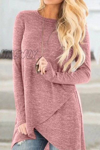 xsrrr - Casual Street Solid Color O Neck Long Sleeve Tops(7 Colors)