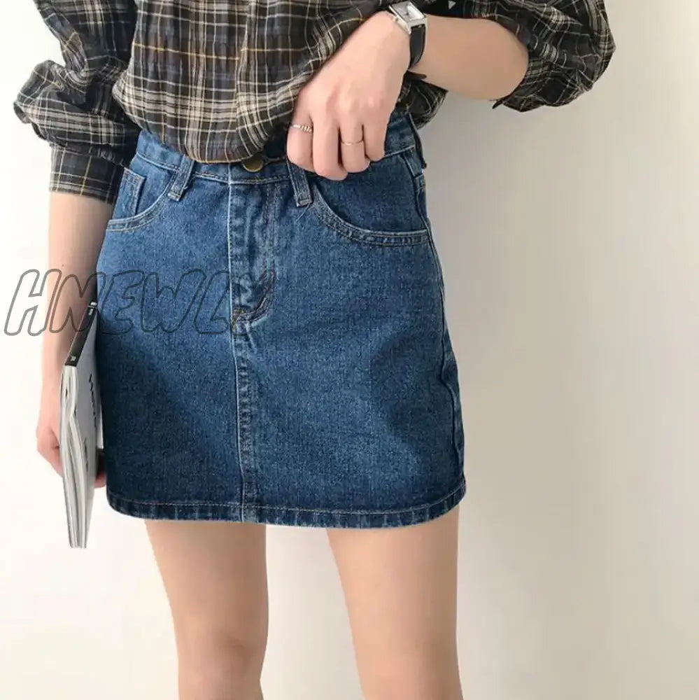 xsrrr Classic High Waisted Sexy Short Mini Denim Skirt Women's Spring Summer Slim A-line Streetwear Jean Skirt New Preppy Style Cowboy