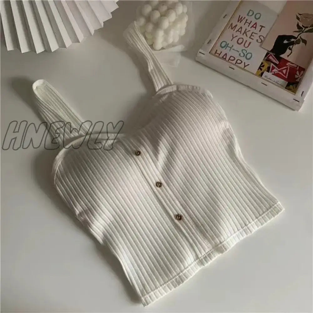 xsrrr Cute Sleeveless Cropped Tank Top Women's Crop Top Summer 2024 Korean Corset Top Camisole Knit Sexy Slim Vest Bra Tops Female Y2k