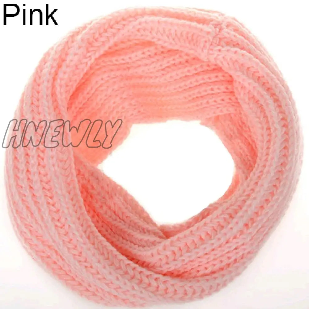 Hnewly Fashion Unisex Winter Warm Infinity Circle Cable Knit Cowl Neck Long Scarf Shawl