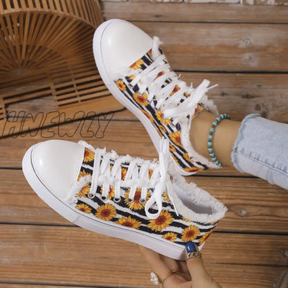 xsrrr - Halloween Yellow Casual Daily Patchwork Printing Round Comfortable Shoes