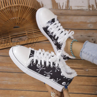 xsrrr - Halloween Yellow Casual Daily Patchwork Printing Round Comfortable Shoes