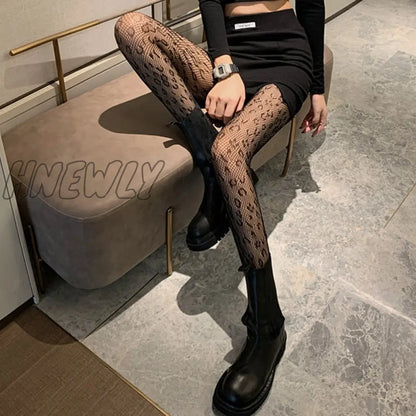 Hnewly Heart Flower Mesh Japanese Girl Lolita Ins Tights Stockings White Fishnet Pantyhose Female for Women Summer Legging Stocking