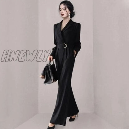 Hnewly High Quality Autumn Spring Newest Women OL High Waist Slimming Slim Jumpsuit Stripe Rompers Womens Jumpsuit