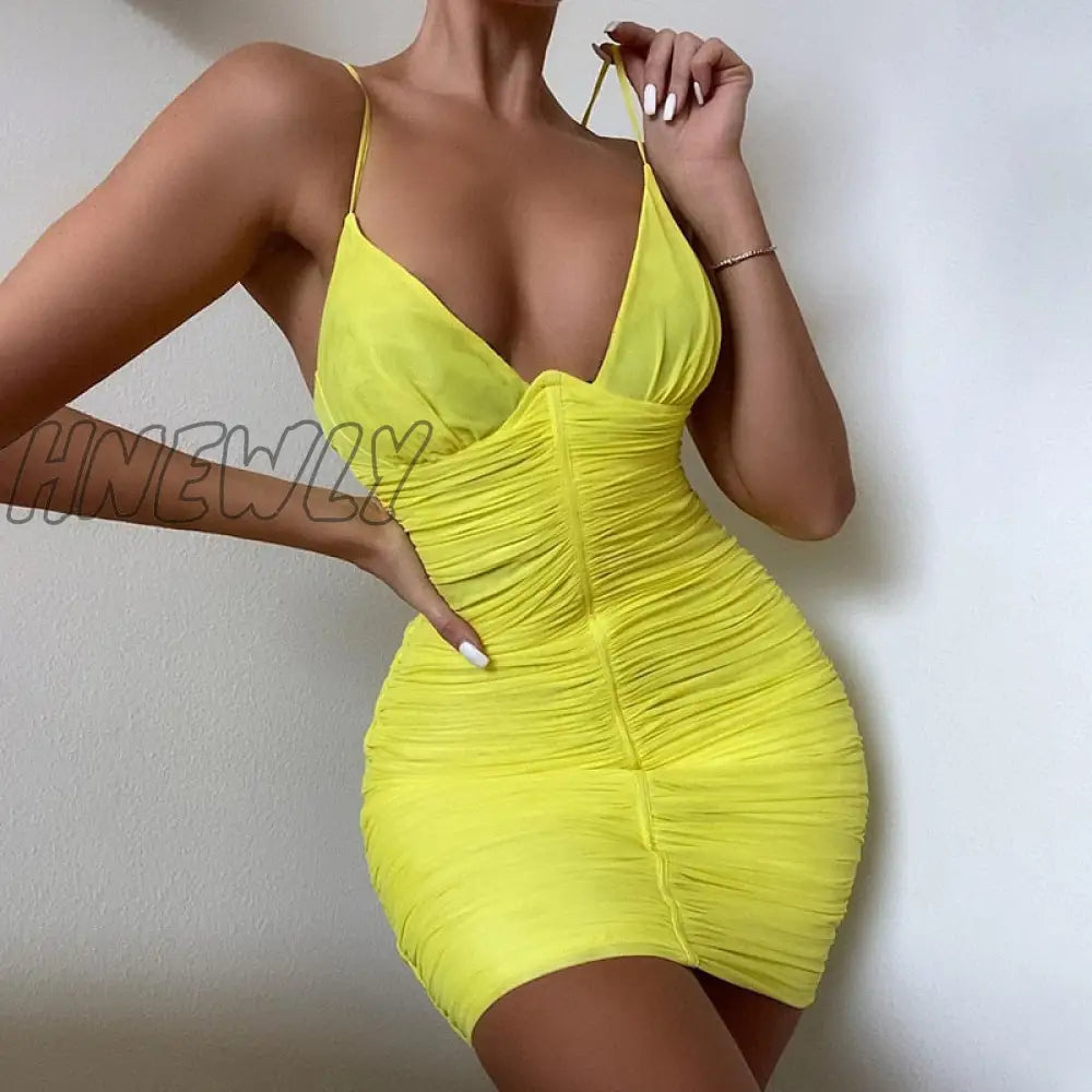 xsrrr High Quality Summer Mesh Bodycon Dress Women Party Dress New Arrivals Stretchy Dress Sexy Bodycon Dress Evening Club Dress Valentines Day