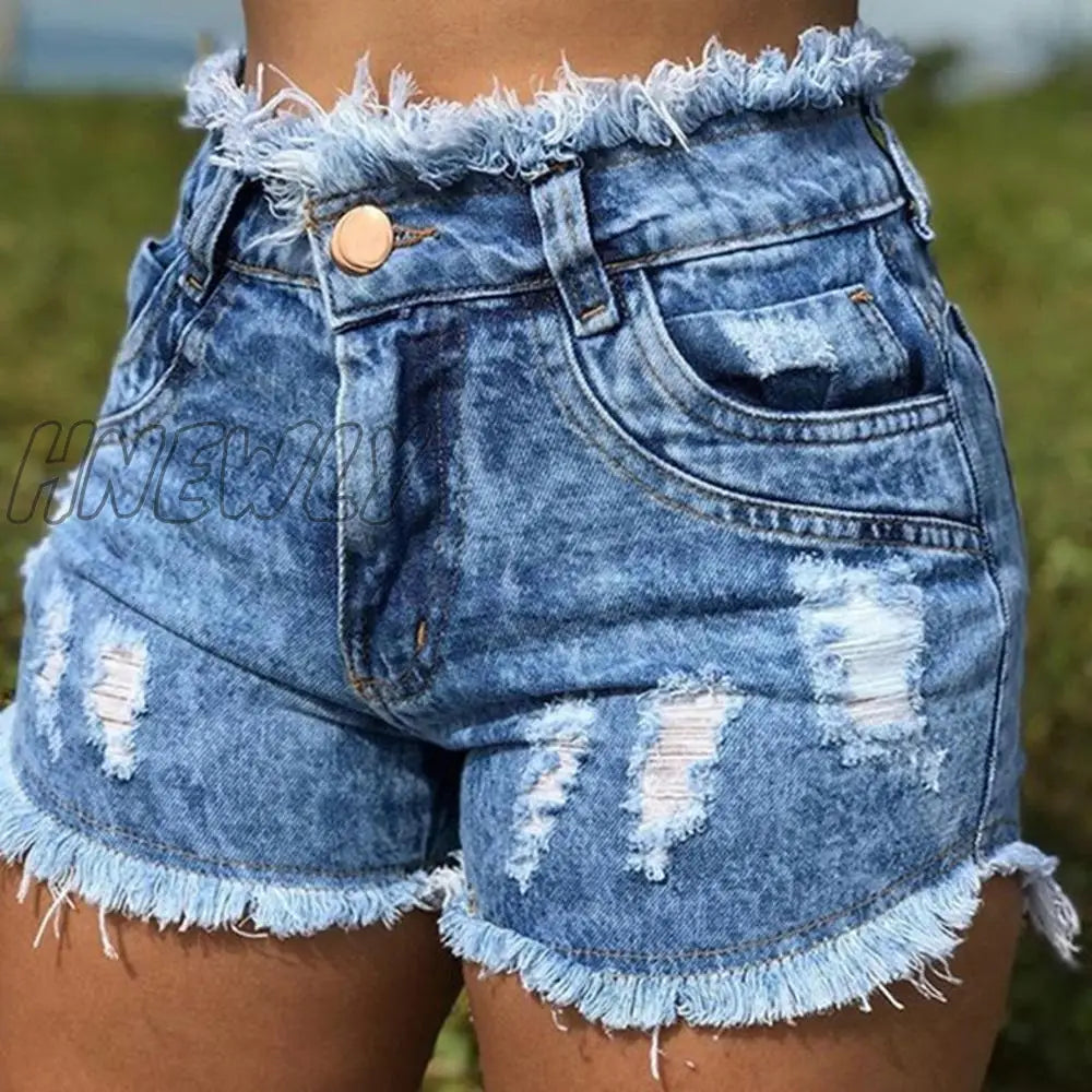 xsrrr Hot sale women's summer denim shorts fashion tassel jeans shorts sexy Skinny high waist shorts plus size S-3XL new arrival