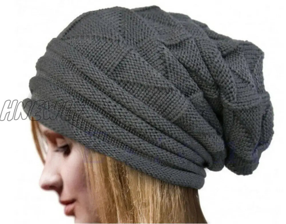 Hnewly Knitted Baggy Beanie Oversized Winter Hat Ski Slouchy Cap Skullies Beanies Women Men Winter Wool Warm Cap Beanies Unisex