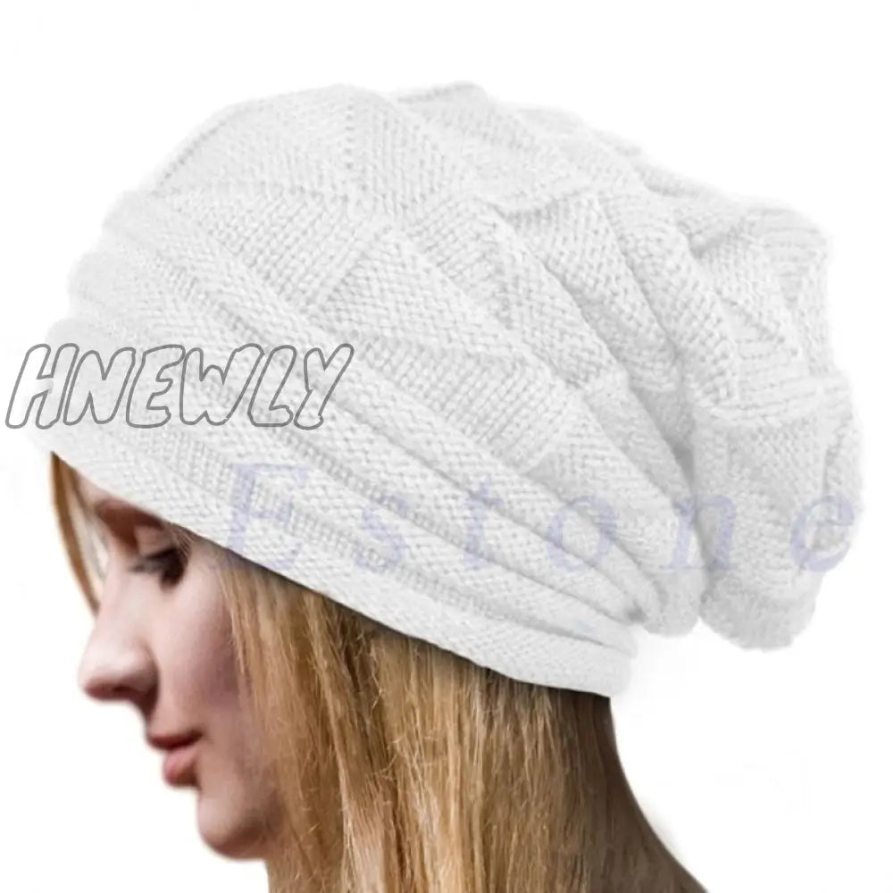 Hnewly Knitted Baggy Beanie Oversized Winter Hat Ski Slouchy Cap Skullies Beanies Women Men Winter Wool Warm Cap Beanies Unisex