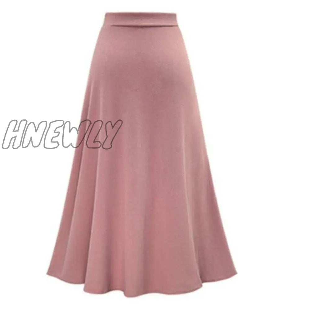 xsrrr M-6XL Women Maxi Skirt Pink Ruffle High Waist Bowtie Slit Long Skirt Spring Summer Office Casual Elegant Solid Skirt Plus Size Spring Outfits Trends