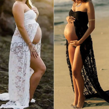 Hnewly maternity dress for photoshoot Couples Maternity Photography Lace Dress Props Maxi Maternity Gown Fancy shooting photo summer pregnant dress Plus Size