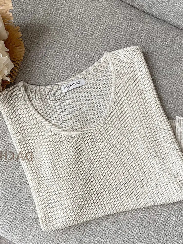 Hnewly New Summer T Shirt Women Elastic Oversized T-Shirt Woman Clothes Female Tops Sleeveless Tank Women's Tube Top Knit Canale