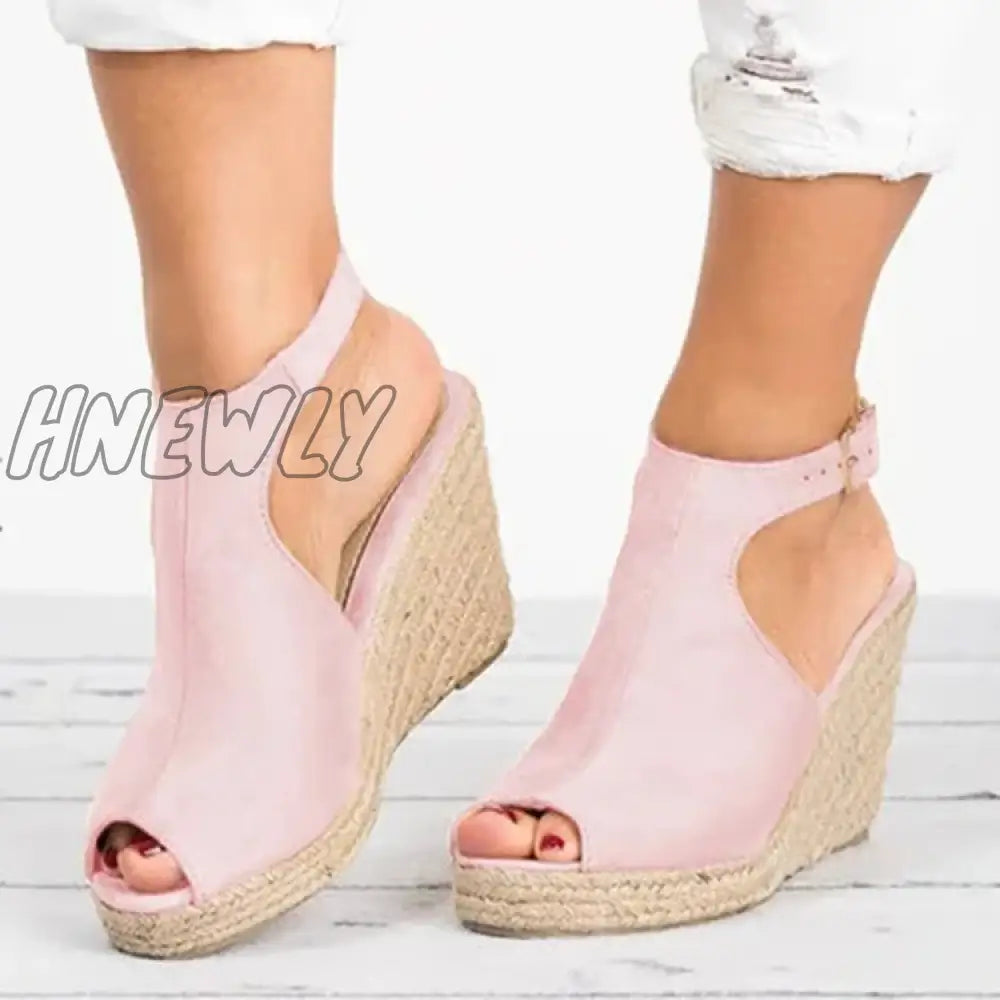 Hnewly Plus Size 35-43 Platform Sandals Wedges Shoes for Women Heels Sandalias Mujer Summer Clog Womens Zapatos De Hombre