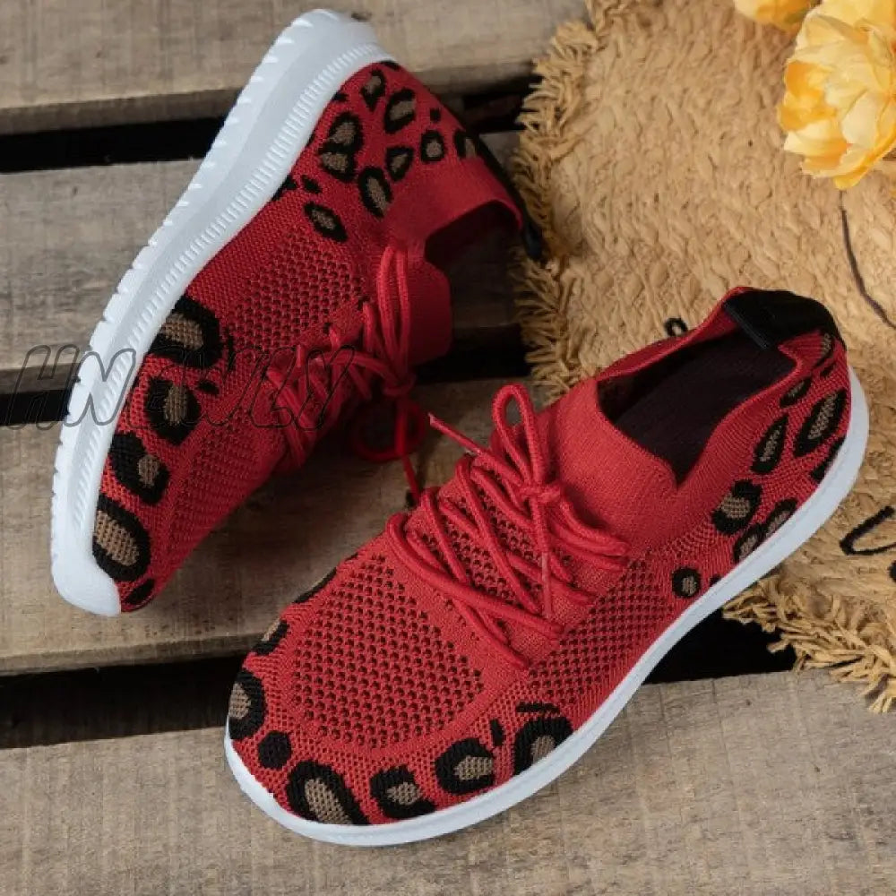 xsrrr - Red Casual Sportswear Daily Patchwork Frenulum Round Comfortable Shoes