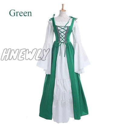 xsrrr S-6XL Medieval Punk Dress Cosplay Halloween Costumes Women Palace Carnival Party Disguise Princess Female Victorian Vestido Robe