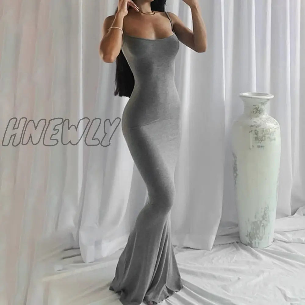 xsrrr Satin Slip Sleeveless Backless Maxi Dress Women Y2k Summer Bodycon Elegant Sexy Outfits Ladies Birthday Party Club Sundress