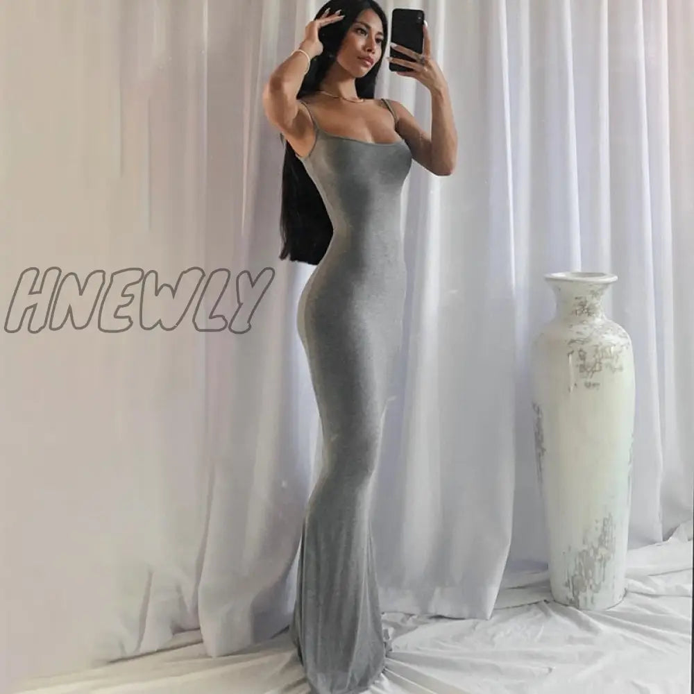 xsrrr Satin Slip Sleeveless Backless Maxi Dress Women Y2k Summer Bodycon Elegant Sexy Outfits Ladies Birthday Party Club Sundress