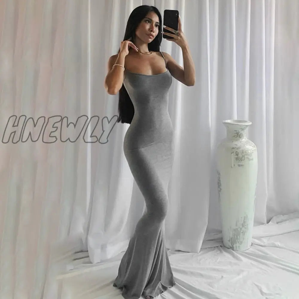 xsrrr Satin Slip Sleeveless Backless Slim Sexy Maxi Dress Fall Winter Women Christmas Halloween Party Y2K Concise Prom Dresses