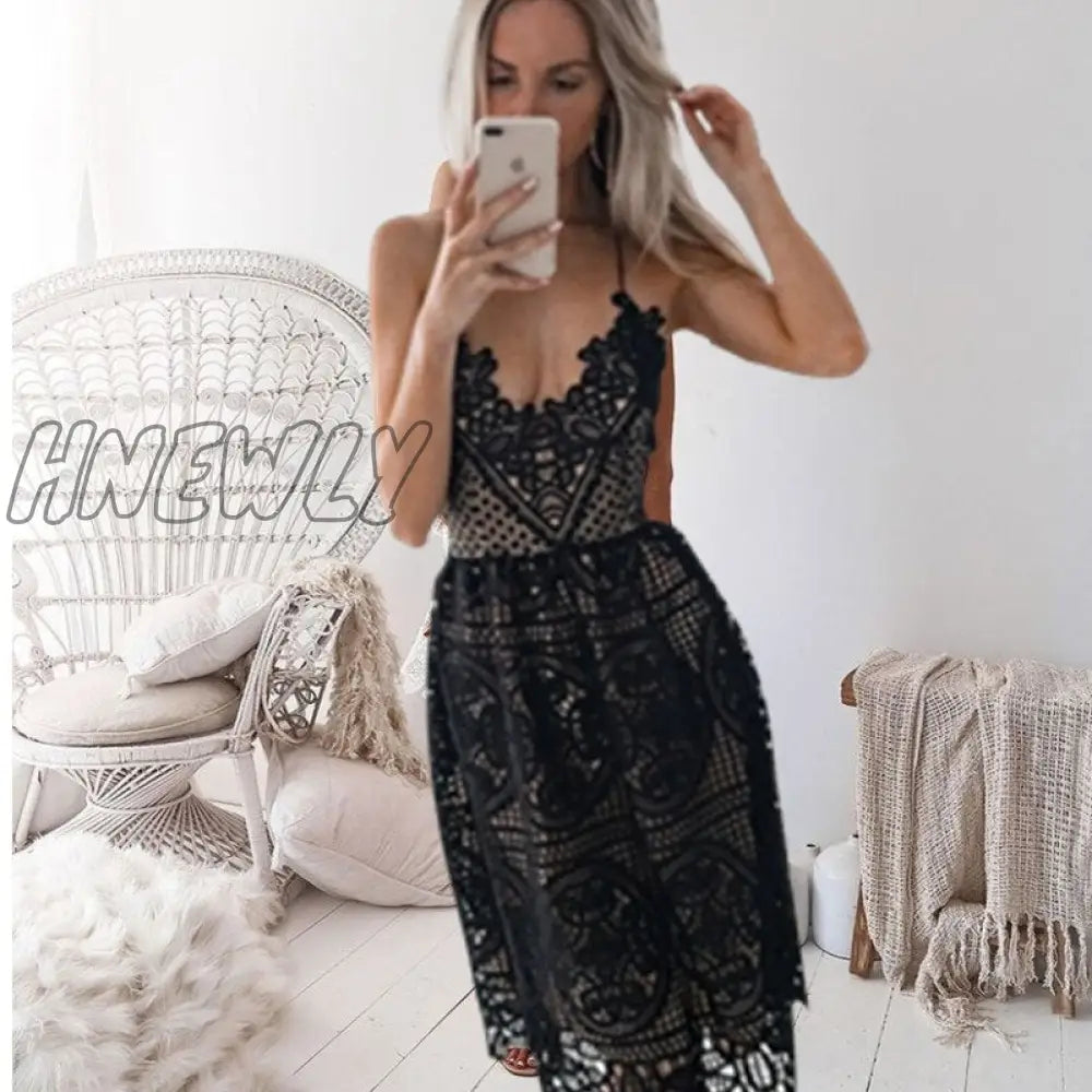 xsrrr Sexy Deep V Neck Backless Lace Dresses Women Vintage Flroal White Summer Dress Boho Ladies Party Vestidos Long Robe