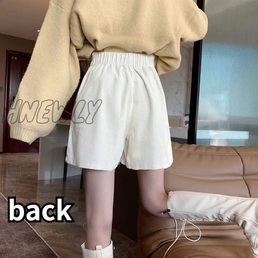 xsrrr Shorts Women Autumn College Friends Simple Pure Corduroy New Arrival Mujer Cozy Design Casual Fashion Basic Feminino Ulzzang Ins