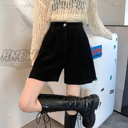 xsrrr Shorts Women Autumn College Friends Simple Pure Corduroy New Arrival Mujer Cozy Design Casual Fashion Basic Feminino Ulzzang Ins