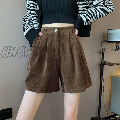 xsrrr Shorts Women Autumn College Friends Simple Pure Corduroy New Arrival Mujer Cozy Design Casual Fashion Basic Feminino Ulzzang Ins