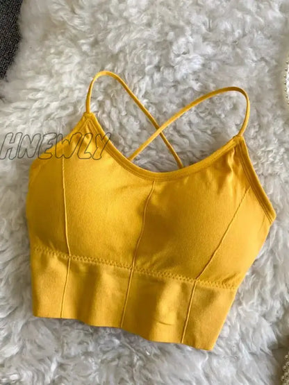 Hnewly Spaghetti Tops Women Sporty Bra Tops Female Solid Solid Cottons Underwear For Women Summer Tops