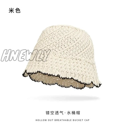 Hnewly Spring Summer Bucket Hats for Women Luxury Brand Designer Panama Caps for Ladies Beach Hat Bob Sun Hat Bonnet Fisherman Hat