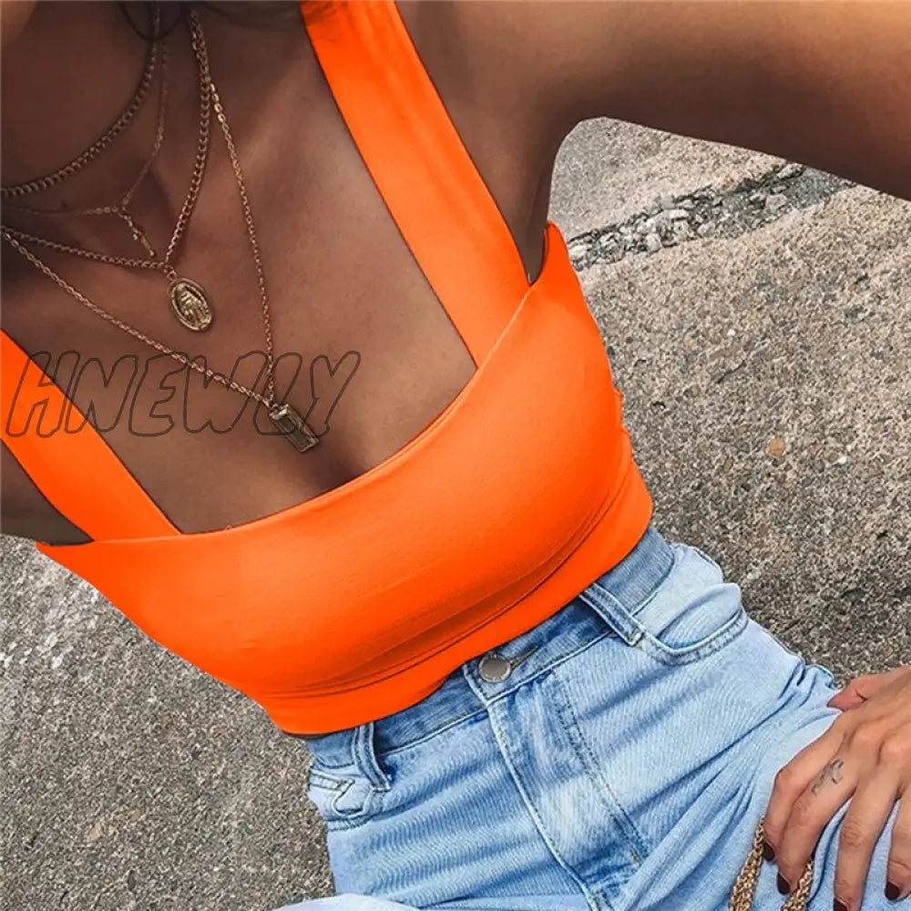 xsrrr Square Neck Sleeveless Summer Crop Top White Women Black Casual Basic T Shirt Off Shoulder Cami Sexy Backless Tank Top