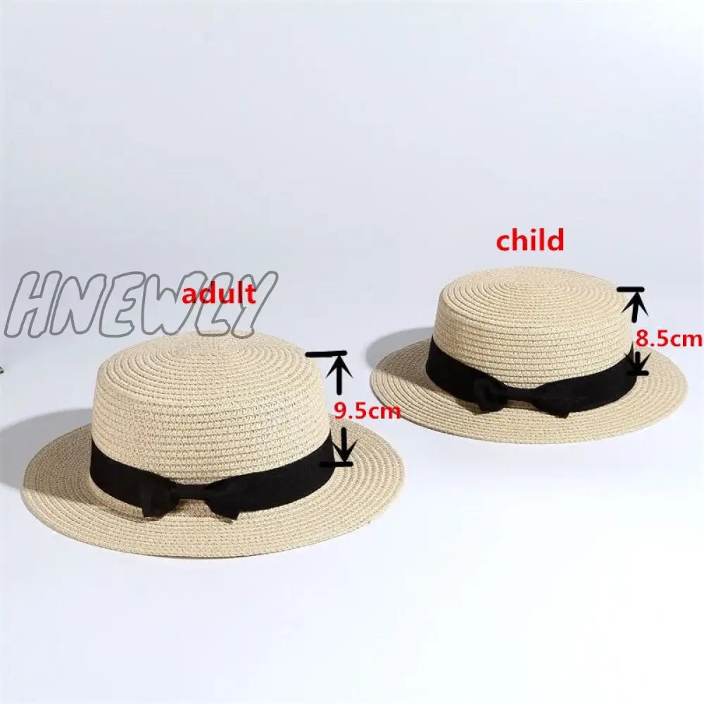 xsrrr Summer Hats For Women Sun Hat Beach Ladies Fashion Flat Brom Bowknot Panama Lady Casual Sun Hats For Women Straw Hat