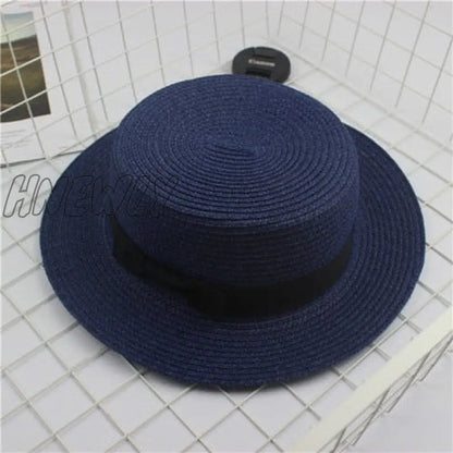 xsrrr Summer Hats For Women Sun Hat Beach Ladies Fashion Flat Brom Bowknot Panama Lady Casual Sun Hats For Women Straw Hat