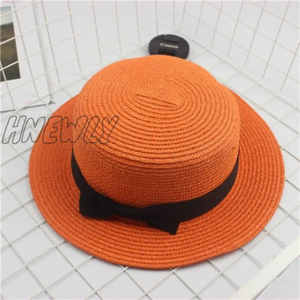 xsrrr Summer Hats For Women Sun Hat Beach Ladies Fashion Flat Brom Bowknot Panama Lady Casual Sun Hats For Women Straw Hat