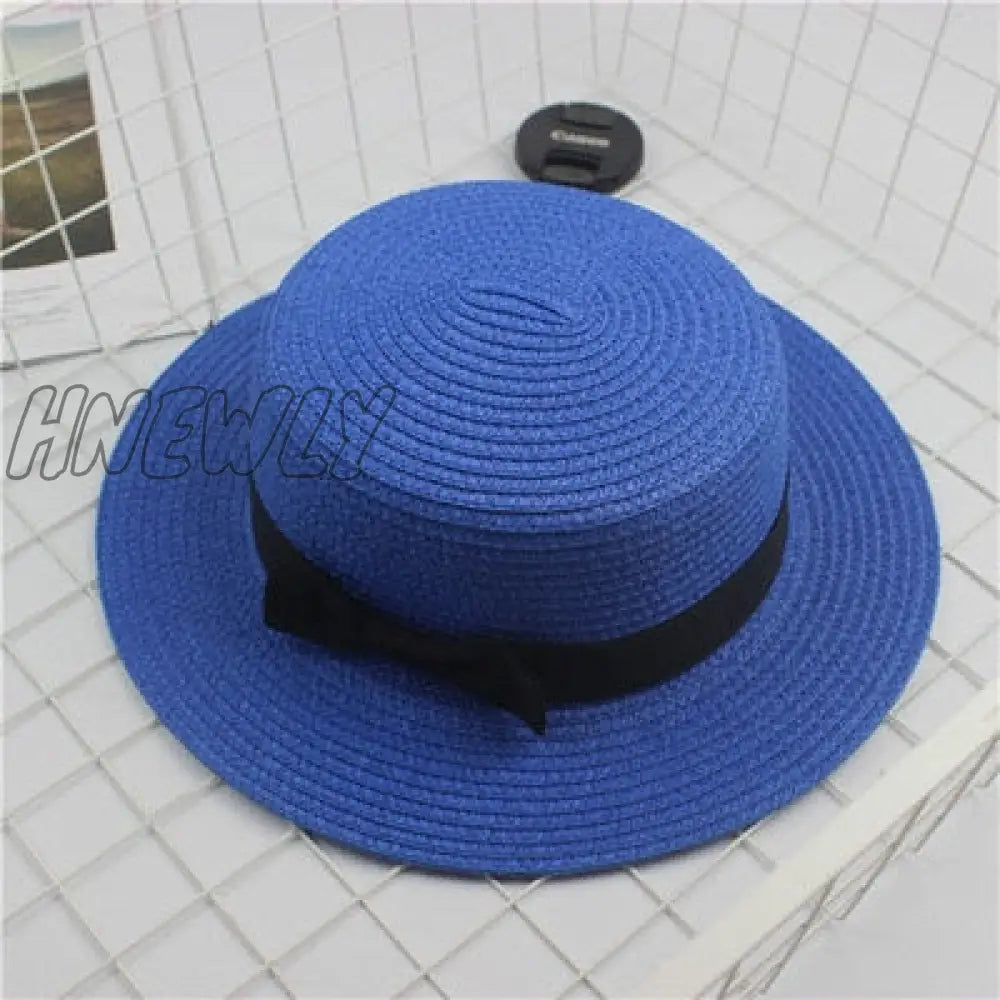 xsrrr Summer Hats For Women Sun Hat Beach Ladies Fashion Flat Brom Bowknot Panama Lady Casual Sun Hats For Women Straw Hat