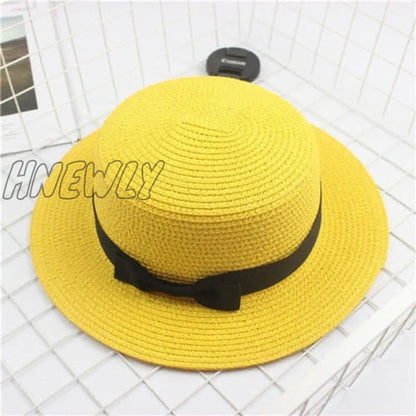 xsrrr Summer Hats For Women Sun Hat Beach Ladies Fashion Flat Brom Bowknot Panama Lady Casual Sun Hats For Women Straw Hat