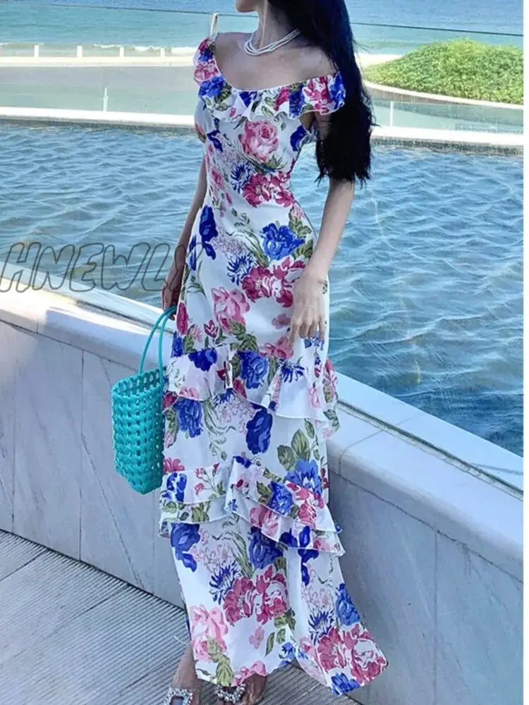 xsrrr Summer Women Floral Bodycon Slim Party Dress Sleeveless Casual Birthday One Pieces Robe Chic Elegant Female Clothings Vestidos