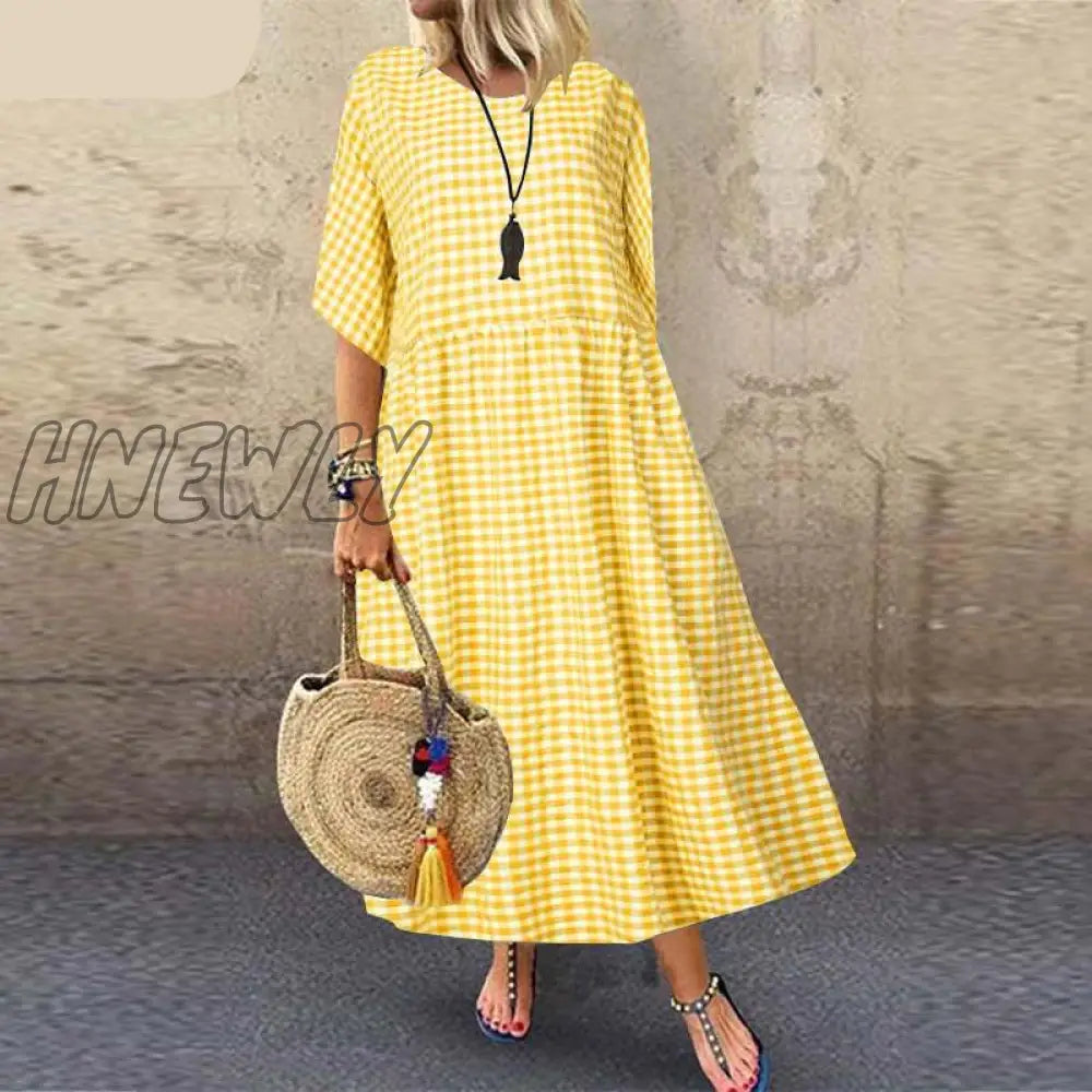 xsrrr Summer Women Long Tunic Dress Ladies Casual Loose Dresses Vestidos Beach Party Sundress Stylish Robe Femme