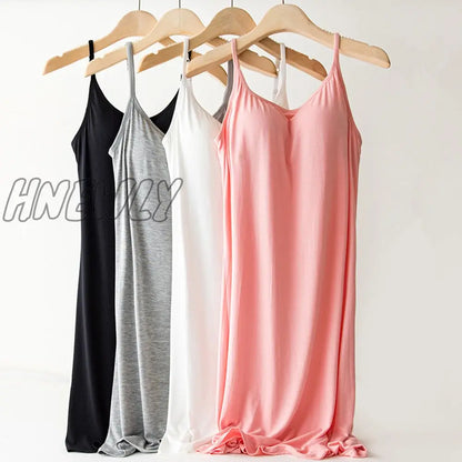 Hnewly Summer Women's Sleevless Modal Sleepwear Home Nightshirt Women Sleepwear Loose Ladies Nightgown Spaghetti Strap Night Dress