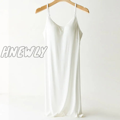 Hnewly Summer Women's Sleevless Modal Sleepwear Home Nightshirt Women Sleepwear Loose Ladies Nightgown Spaghetti Strap Night Dress