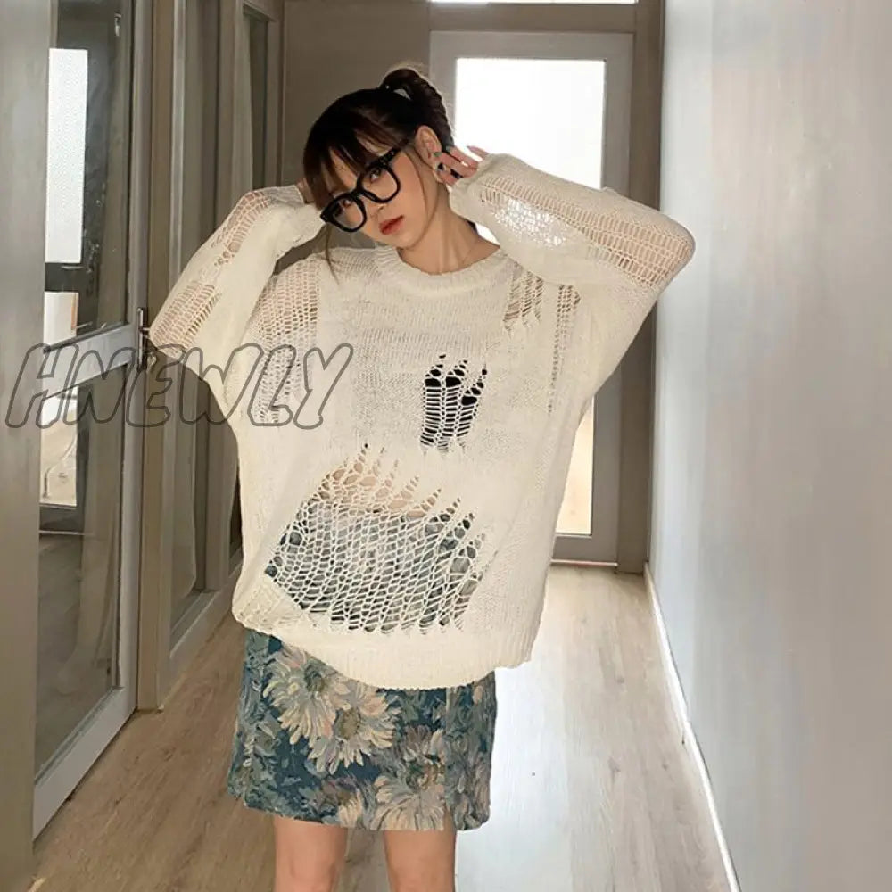 xsrrr Sweaters Women Loose Casual Fashionable O-Neck Knitting Solid Simple Korean Style Chic Daily Autumn Trendy Long Sleeve Pullovers