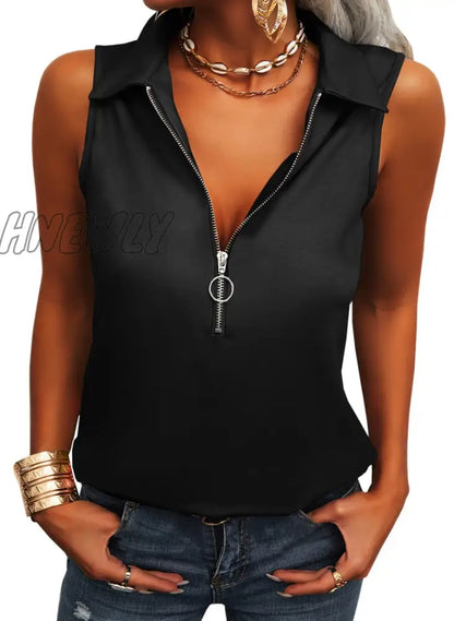 xsrrr Tank Top Women V Neck Sleeveless Shirts Summer Streetwear Ladies Casual Sexy Tops  Black Y2k Top Vest Fashion Womens Tops