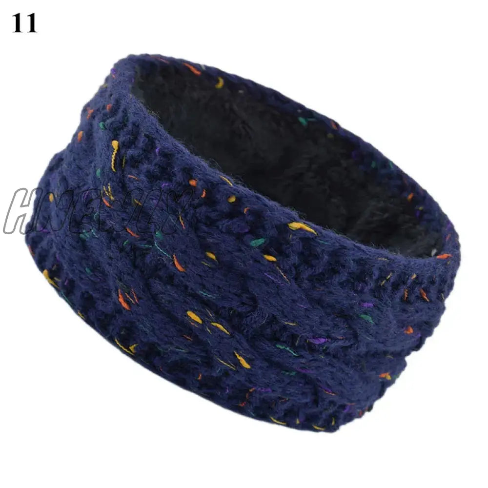 Hnewly Wide Knitting Woolen Headband Winter Warm Ear Women Thicken Turban Hair Accessories Girl Hair Band Headwraps Ear Warmer