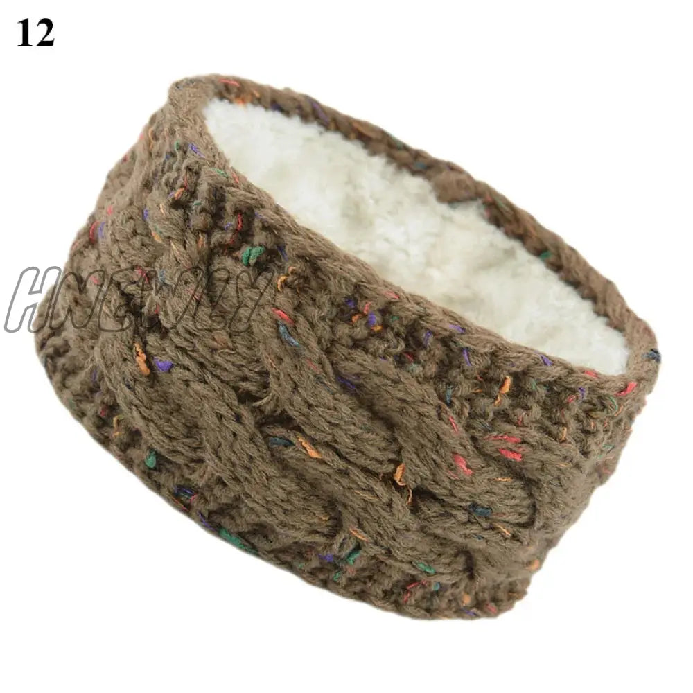 Hnewly Wide Knitting Woolen Headband Winter Warm Ear Women Thicken Turban Hair Accessories Girl Hair Band Headwraps Ear Warmer