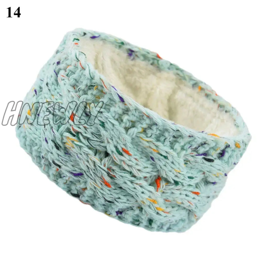 Hnewly Wide Knitting Woolen Headband Winter Warm Ear Women Thicken Turban Hair Accessories Girl Hair Band Headwraps Ear Warmer