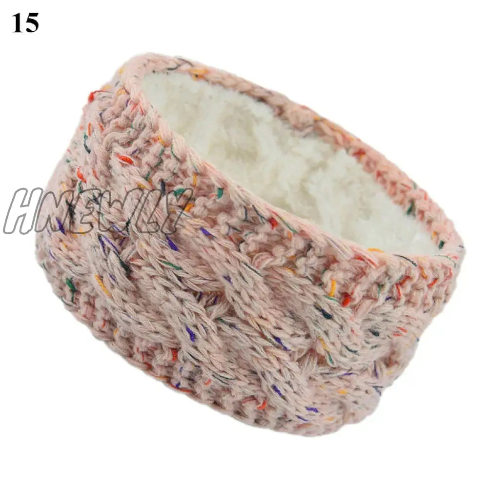 Hnewly Wide Knitting Woolen Headband Winter Warm Ear Women Thicken Turban Hair Accessories Girl Hair Band Headwraps Ear Warmer