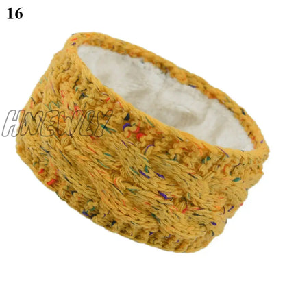 Hnewly Wide Knitting Woolen Headband Winter Warm Ear Women Thicken Turban Hair Accessories Girl Hair Band Headwraps Ear Warmer