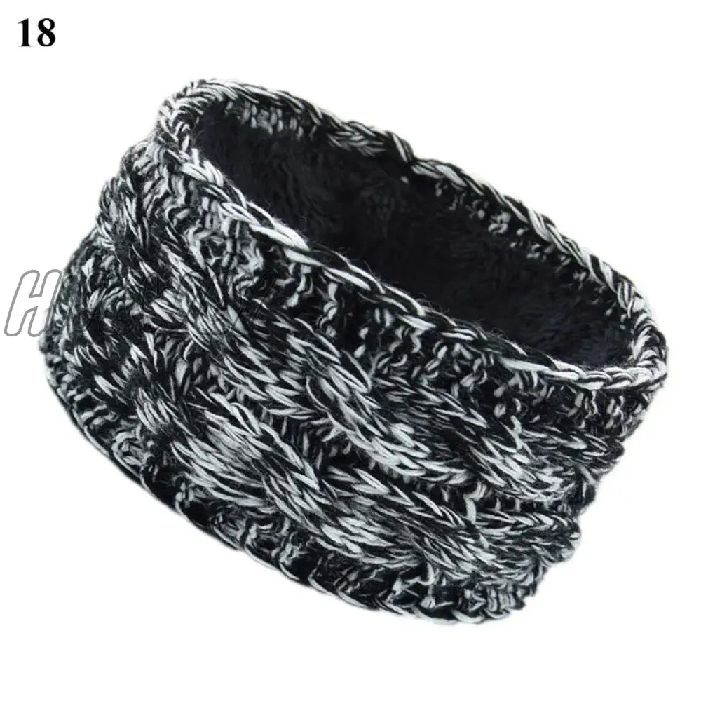 Hnewly Wide Knitting Woolen Headband Winter Warm Ear Women Thicken Turban Hair Accessories Girl Hair Band Headwraps Ear Warmer